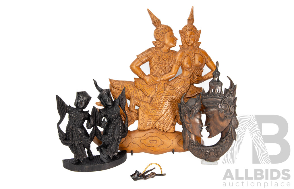 Three-Piece Collection of Asian-inspired Decorative Objects