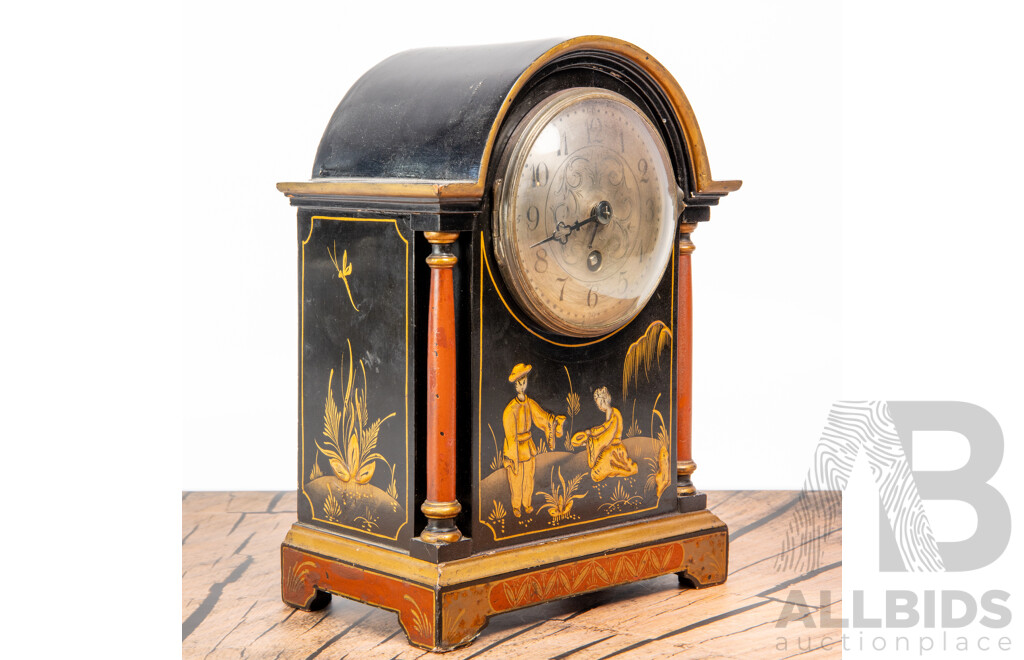 Antique Chinoiserie Mantel Clock