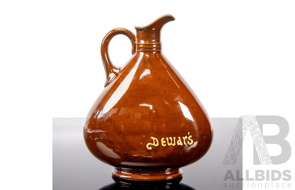 Royal Doulton (England) Kingsware Dewars Whisky Flask Depicting Lord Nelson