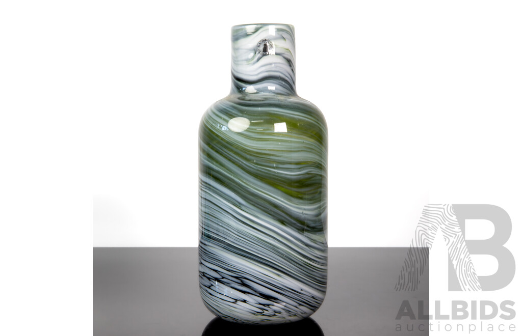 Contemporary Marbled Glass Vase Designed by Iina Vuorivirta for IKEA