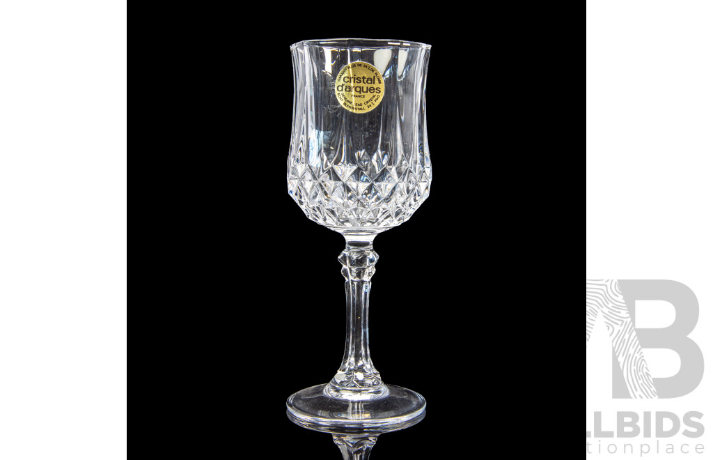Five Peill & Putzler Glass Tumblers and Six Vintage Cristal D'Arques Wine Goblets