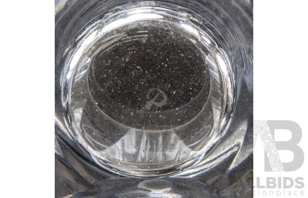 Five Peill & Putzler Glass Tumblers and Six Vintage Cristal D'Arques Wine Goblets