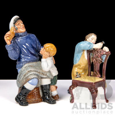 Two Royal Doulton Figurines, The Song of the Sea HN2729, The Craftsman HN2284