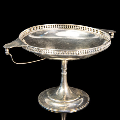 Antique Sterling Silver Tazza, Martin Hall & Co Ltd, Sheffield, 1918, 394g