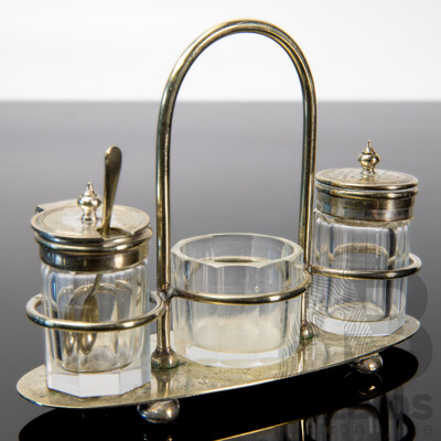 Antique Maxfield & Sons A1 Silver Plate Cruet Set