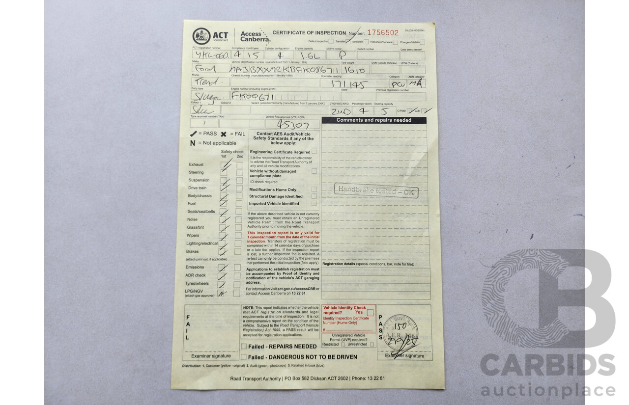 4/2015 Ford Ecosport Trend BK 4d Wagon Silver 1.5L