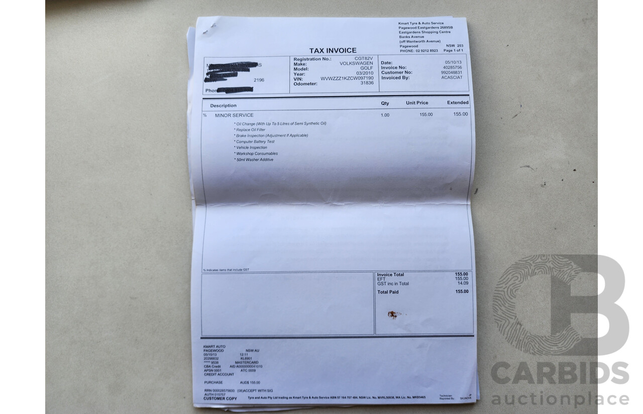 3/2012 Volkswagen Golf GTi 1K MY12 5d Hatchback White 2.0L