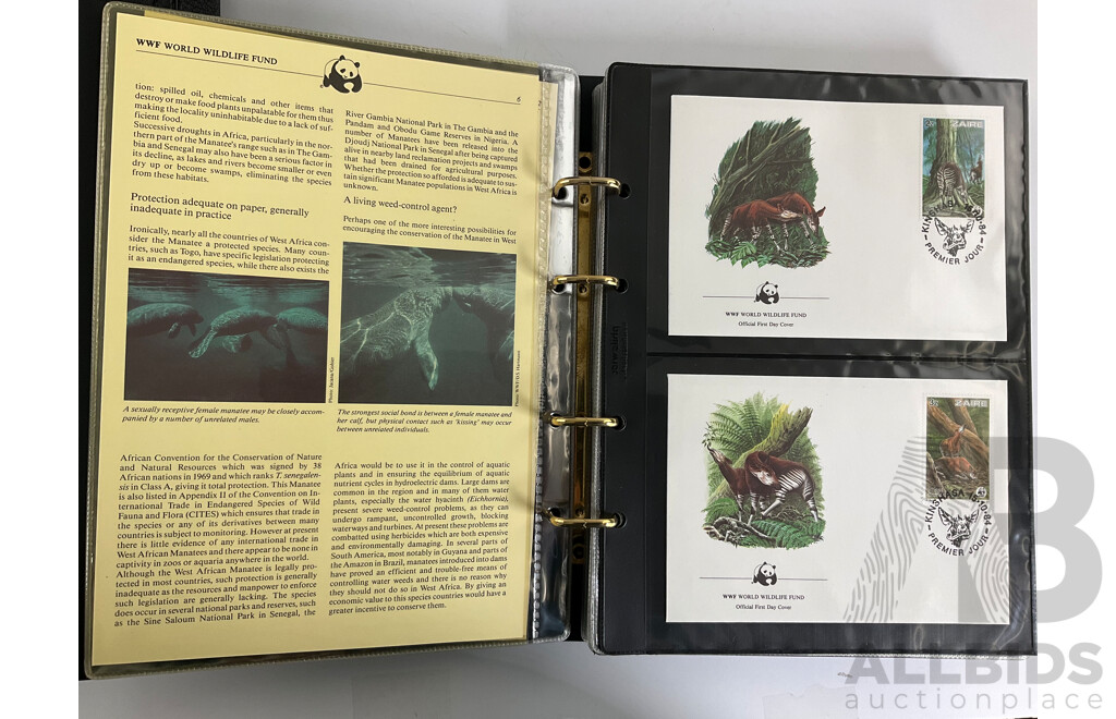 Two Albums of WWF International First Day Covers, Snakes, Gorillas, Antelopes and More