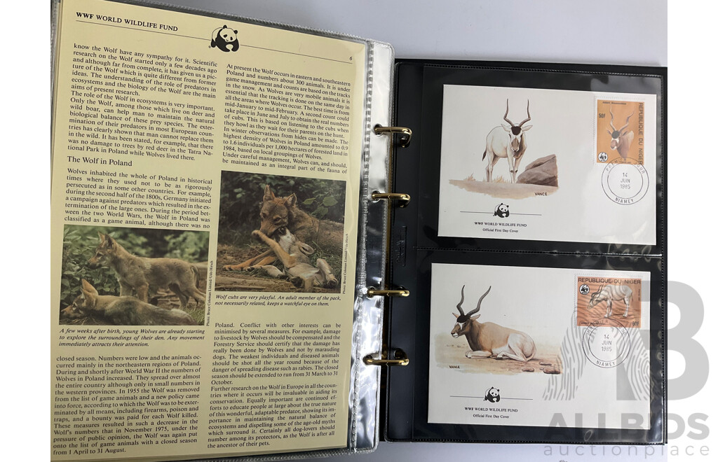 Two Albums of WWF International First Day Covers, Snakes, Gorillas, Antelopes and More
