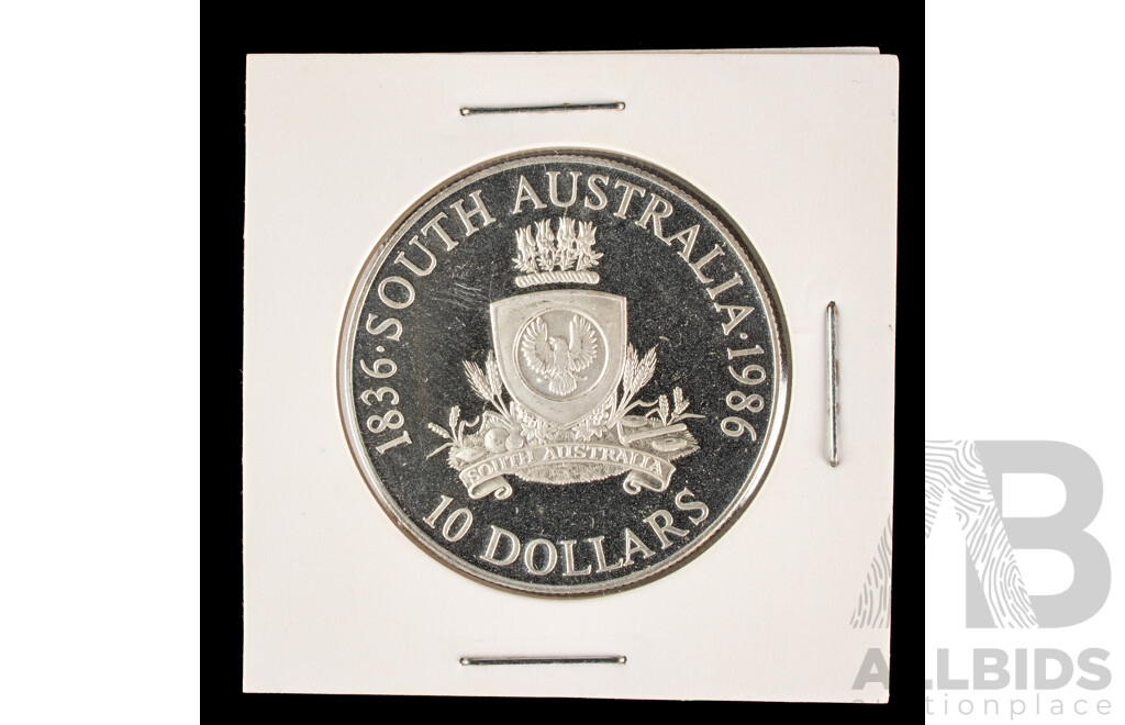 Australian RAM 1986 Silver Ten Dollar Coin, State Series South Australia .925