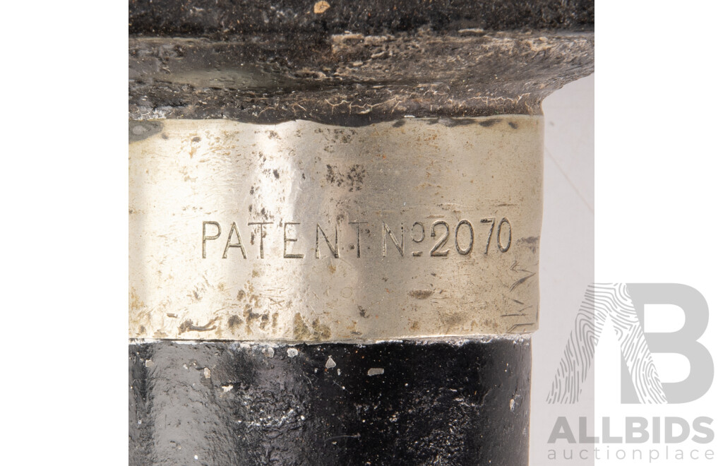 Antique Carriage Light with Engraved Bevelled Glass, Patent Number 2070