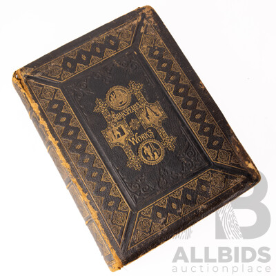 The Complete Works of Shakespeare, Thomas Liddell, Sydney, Early 1900s, Leather Bound Hardcover with Embossed Detail