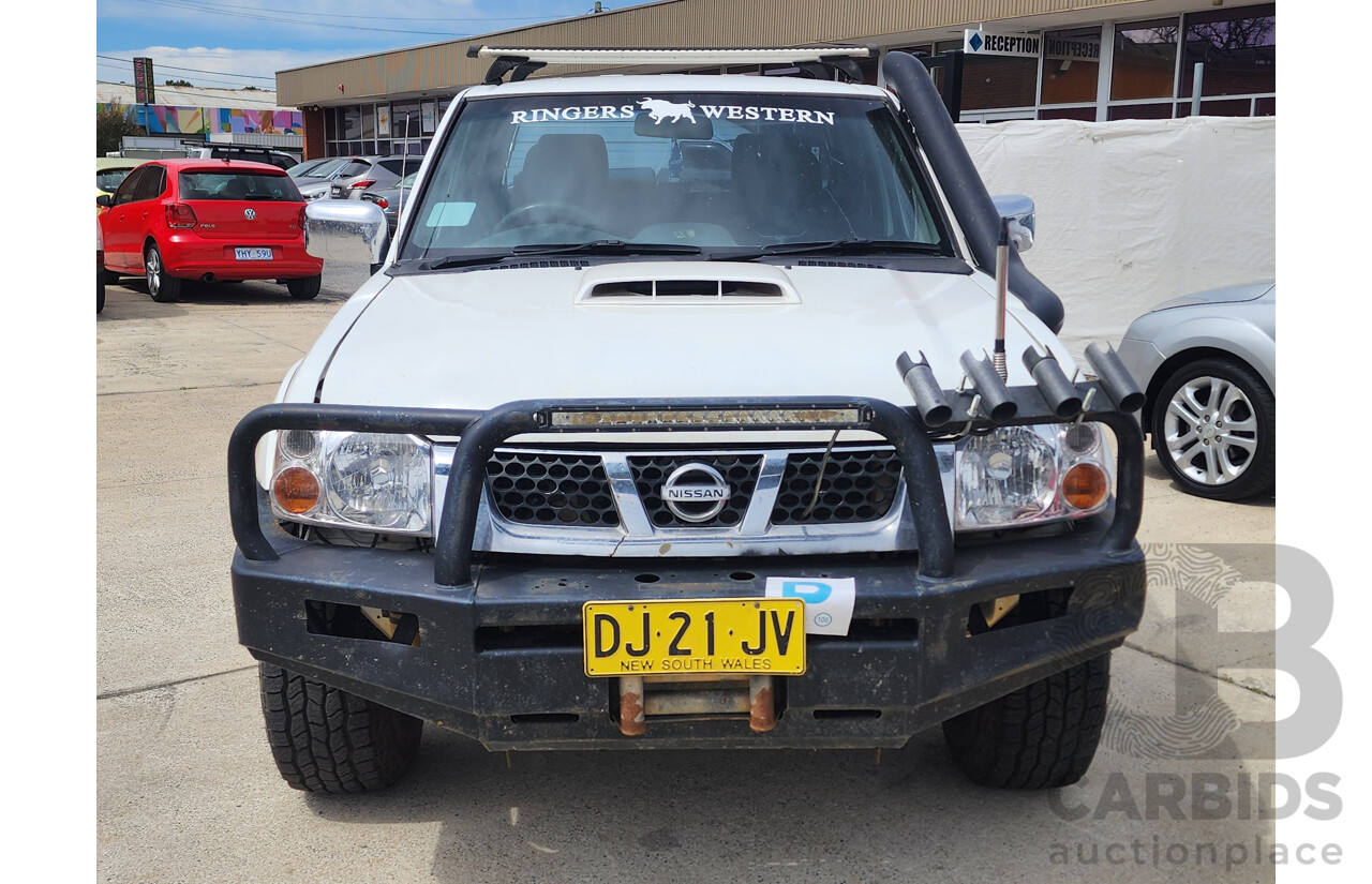 12/2011 Nissan Navara ST-R (4x4) D22 SERIES 5 Dual Cab P/Up White 2.5L
