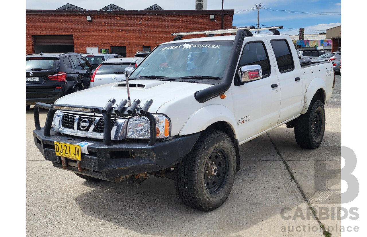 12/2011 Nissan Navara ST-R (4x4) D22 SERIES 5 Dual Cab P/Up White 2.5L