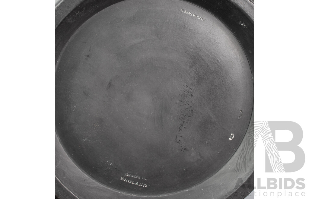 Antique Wedgwood Black Basalt Neo Classical Jardiniere Along with Two Other Wedgwood Black Basalt Pieces