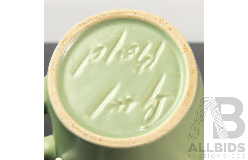 Nice Set Six Australian Guy Boyd Pottery Harlequin Coloured Mugs