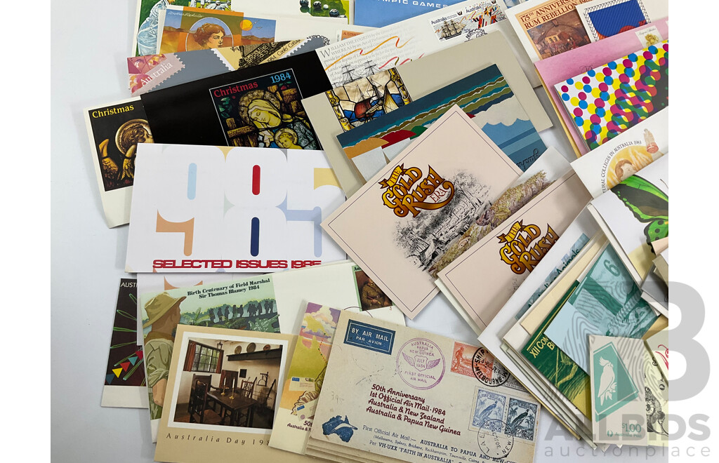 Collection of Australian 1980's Stamp Packs and First Day Covers