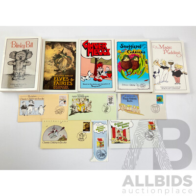 Australian 1985 Classic Children's Books First Day Covers, Mint Stamps, Book Marks, Bag and Books