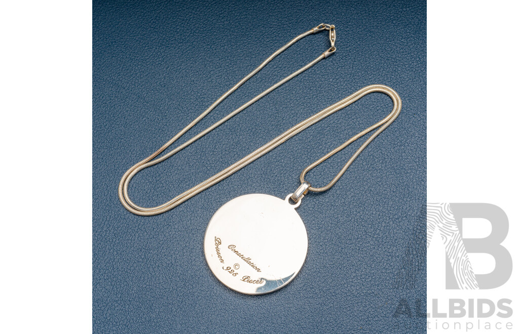 Vintage Sterling Silver Poisson Constellation Crystal Necklace - Pieces, 55cm, 23.21 Grams