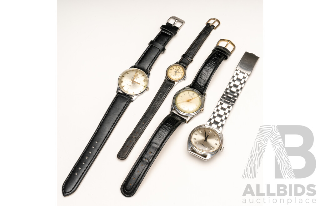 Collection of (4) Vintage Watches - Darwil, Tell & USSR Made Watch