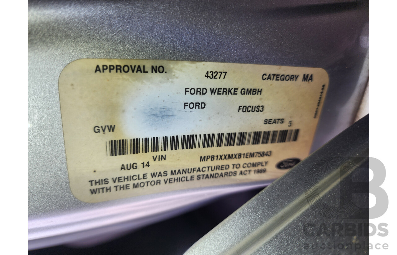 8/2014 Ford Focus Trend LW MK2 MY14 5d Hatchback Silver 2.0L