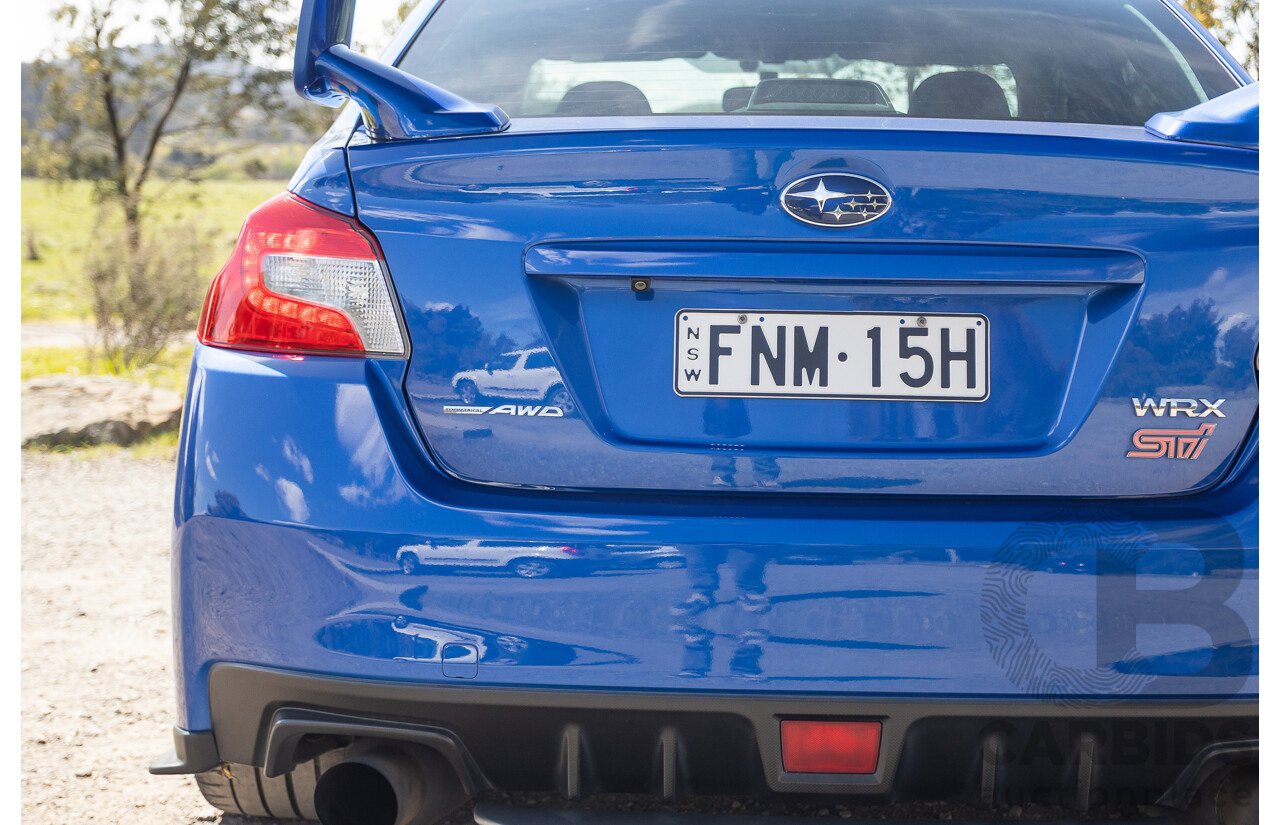 02/2015 Subaru WRX STi Premium (AWD) VA MY15 4d Sedan World Rally Blue Turbo 2.5L