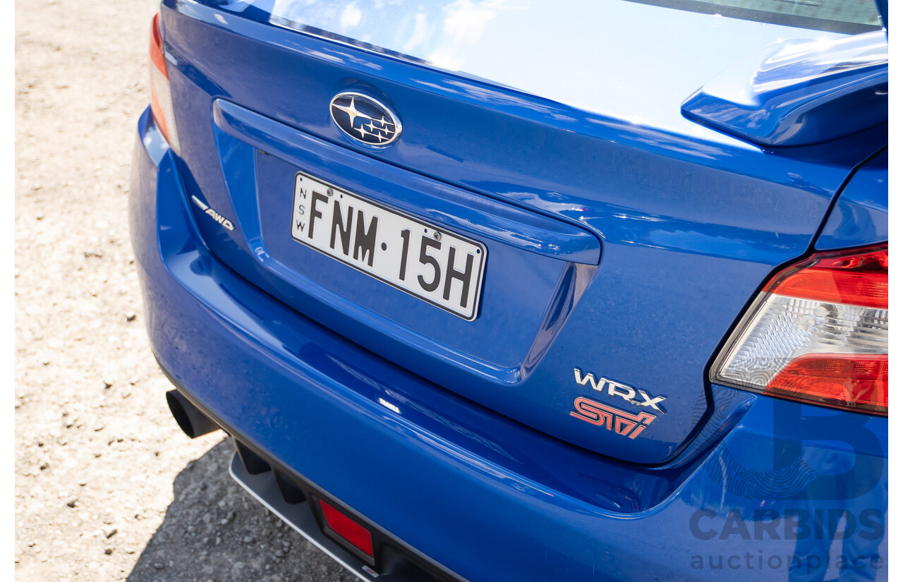 02/2015 Subaru WRX STi Premium (AWD) VA MY15 4d Sedan World Rally Blue Turbo 2.5L