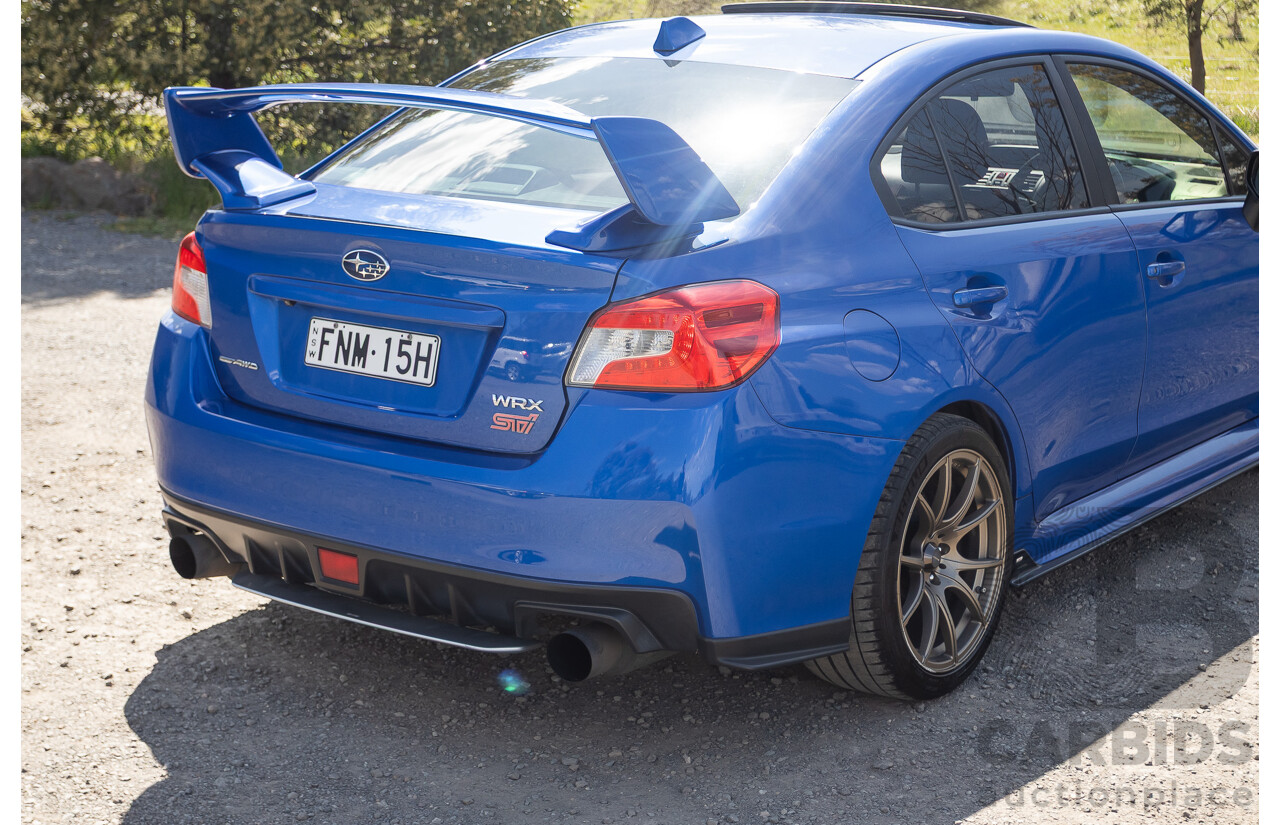 02/2015 Subaru WRX STi Premium (AWD) VA MY15 4d Sedan World Rally Blue Turbo 2.5L