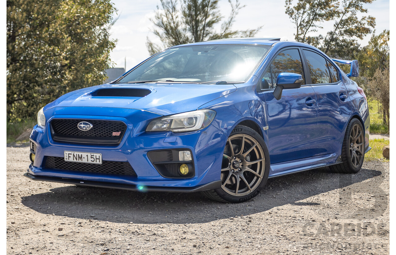 02/2015 Subaru WRX STi Premium (AWD) VA MY15 4d Sedan World Rally Blue Turbo 2.5L