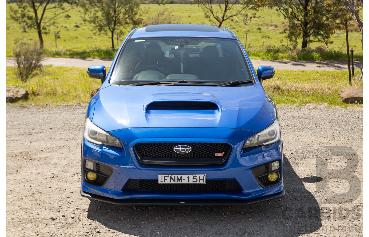 02/2015 Subaru WRX STi Premium (AWD) VA MY15 4d Sedan World Rally Blue Turbo 2.5L