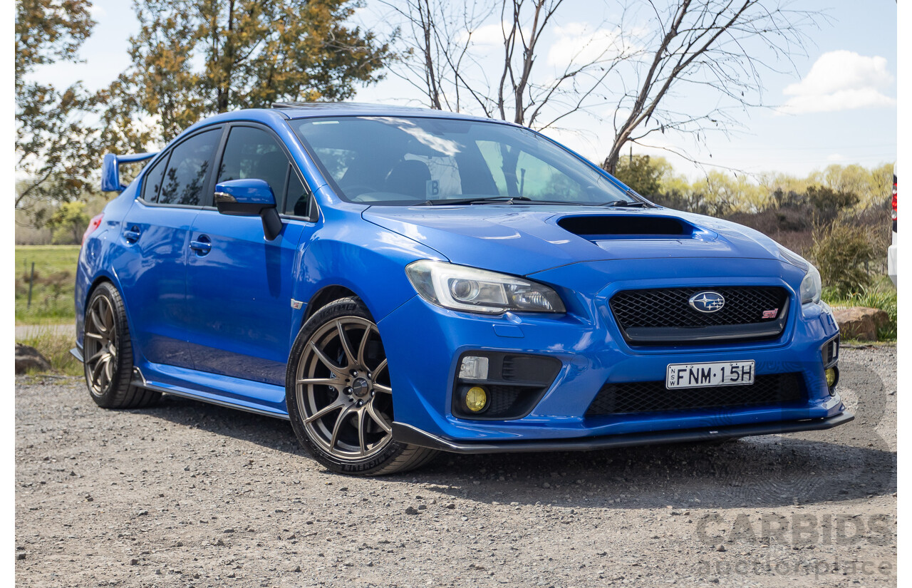 02/2015 Subaru WRX STi Premium (AWD) VA MY15 4d Sedan World Rally Blue Turbo 2.5L