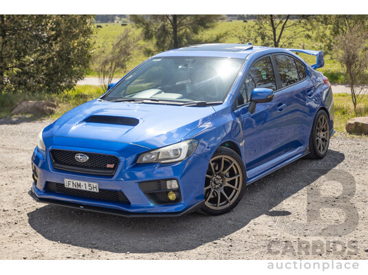 02/2015 Subaru WRX STi Premium (AWD) VA MY15 4d Sedan World Rally Blue Turbo 2.5L