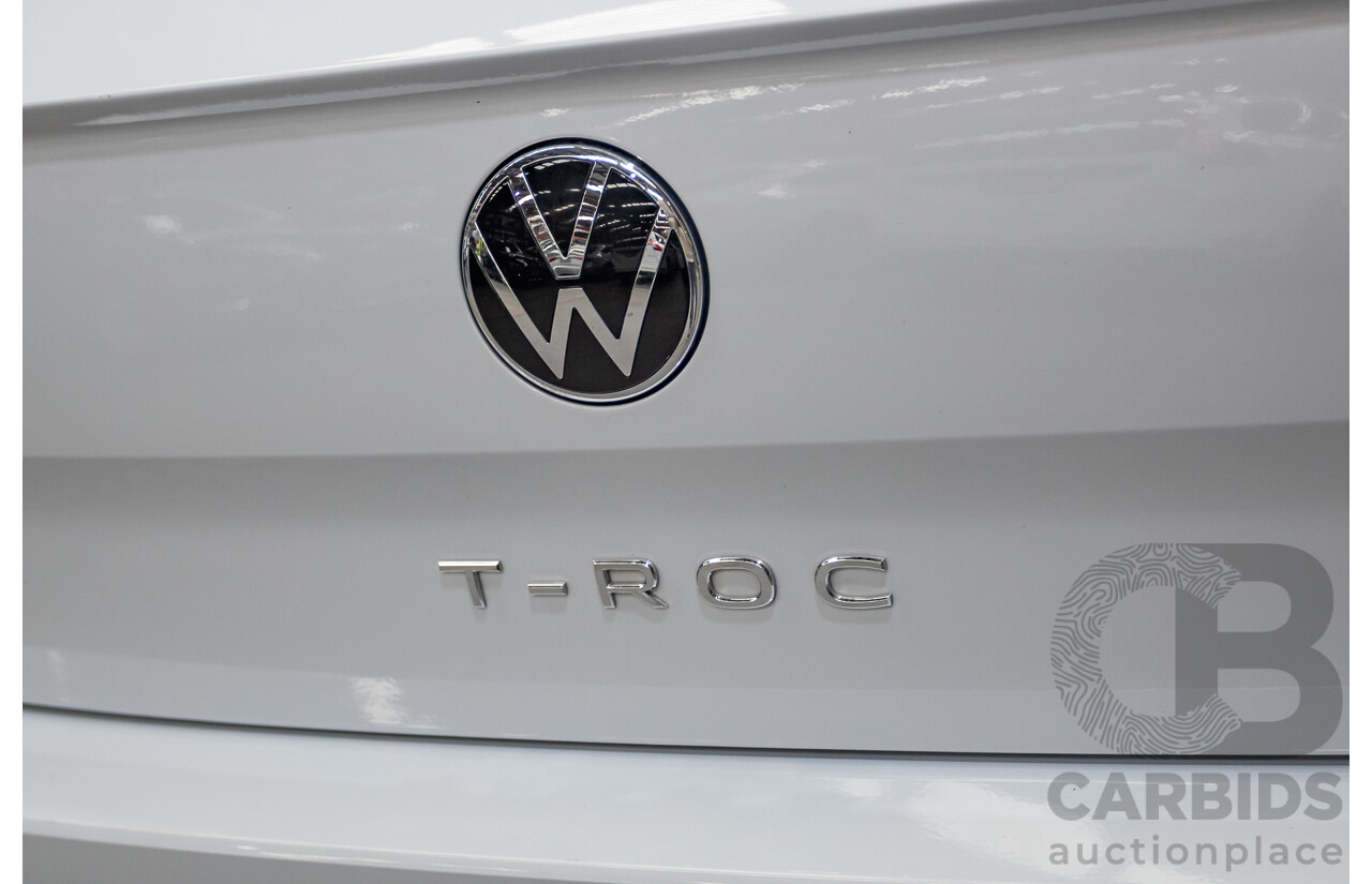 09/2021 Volkswagen T-Roc 140TSI SPORT (AWD) A1 MY21 4D Wagon White Silver Metallic Turbo 2.0L
