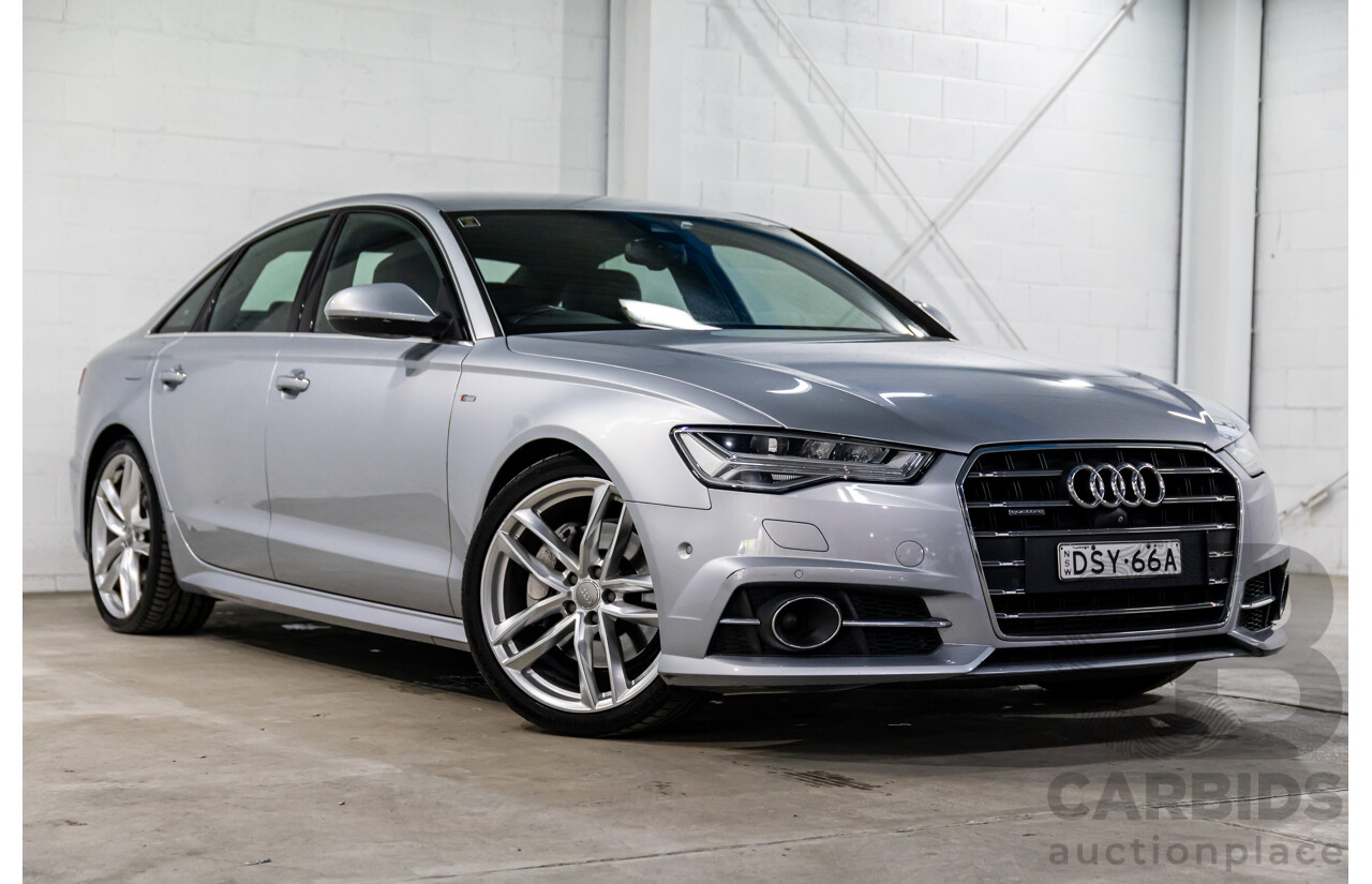 07/2017 Audi A6 S-Line 2.0 TFSI S-Tronic Quattro (AWD) 4GC MY18 4d Sedan Florett Silver Turbo 2.0L