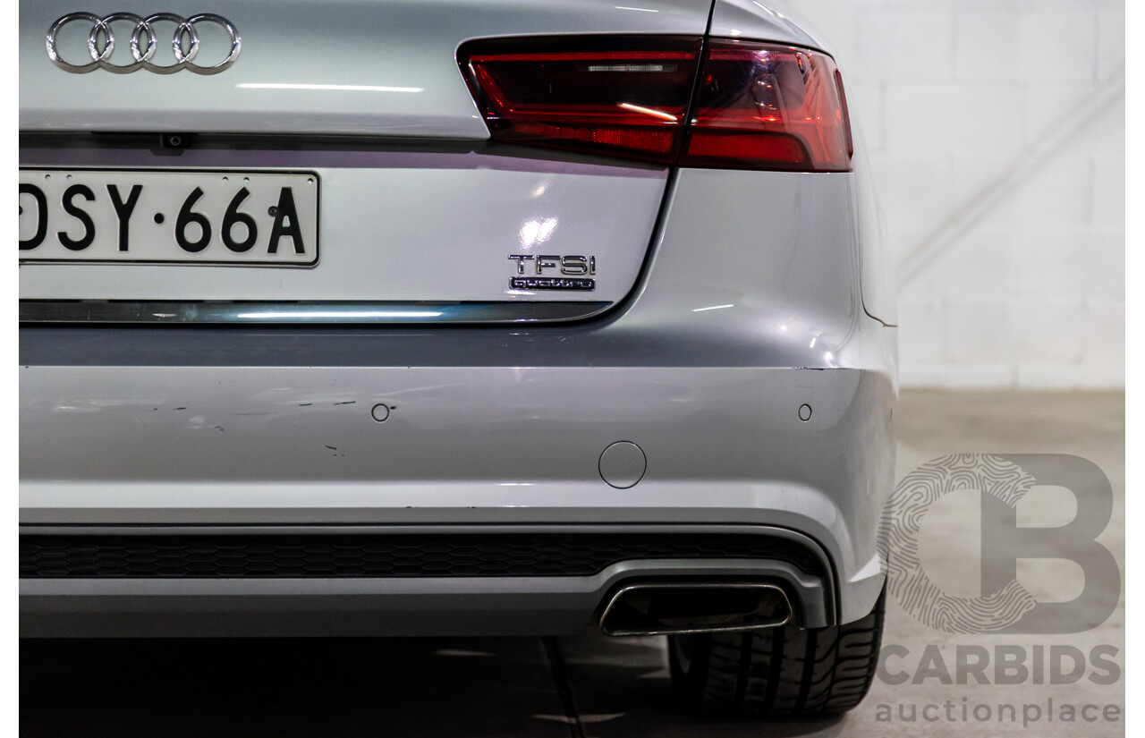 07/2017 Audi A6 S-Line 2.0 TFSI S-Tronic Quattro (AWD) 4GC MY18 4d Sedan Florett Silver Turbo 2.0L