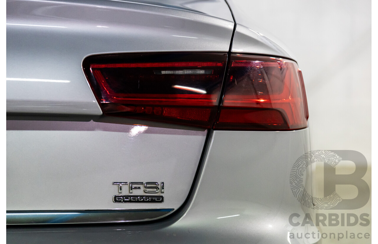 07/2017 Audi A6 S-Line 2.0 TFSI S-Tronic Quattro (AWD) 4GC MY18 4d Sedan Florett Silver Turbo 2.0L