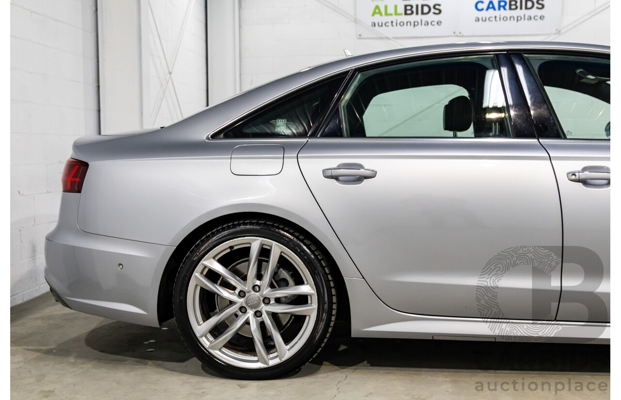 07/2017 Audi A6 S-Line 2.0 TFSI S-Tronic Quattro (AWD) 4GC MY18 4d Sedan Florett Silver Turbo 2.0L