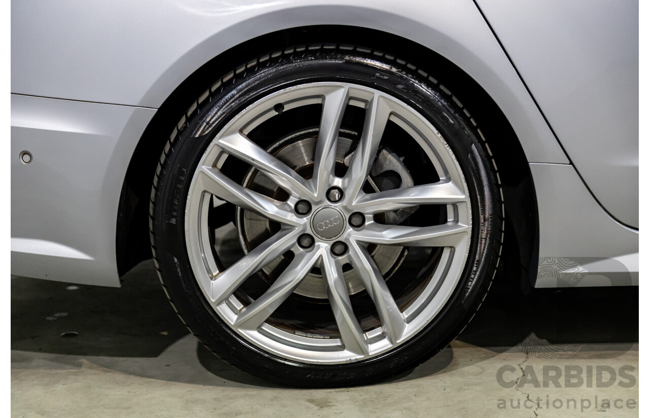 07/2017 Audi A6 S-Line 2.0 TFSI S-Tronic Quattro (AWD) 4GC MY18 4d Sedan Florett Silver Turbo 2.0L