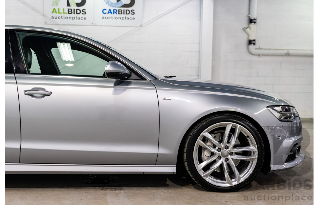 07/2017 Audi A6 S-Line 2.0 TFSI S-Tronic Quattro (AWD) 4GC MY18 4d Sedan Florett Silver Turbo 2.0L