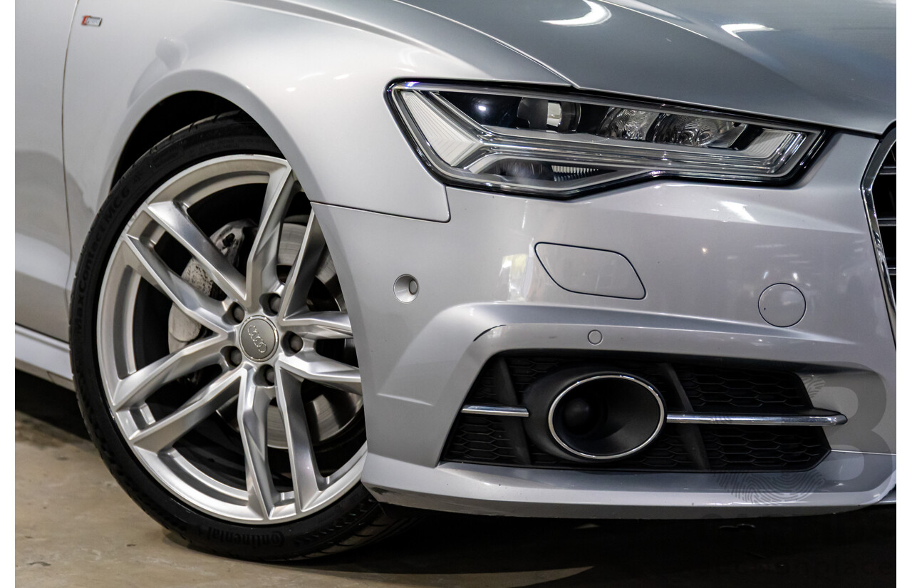 07/2017 Audi A6 S-Line 2.0 TFSI S-Tronic Quattro (AWD) 4GC MY18 4d Sedan Florett Silver Turbo 2.0L
