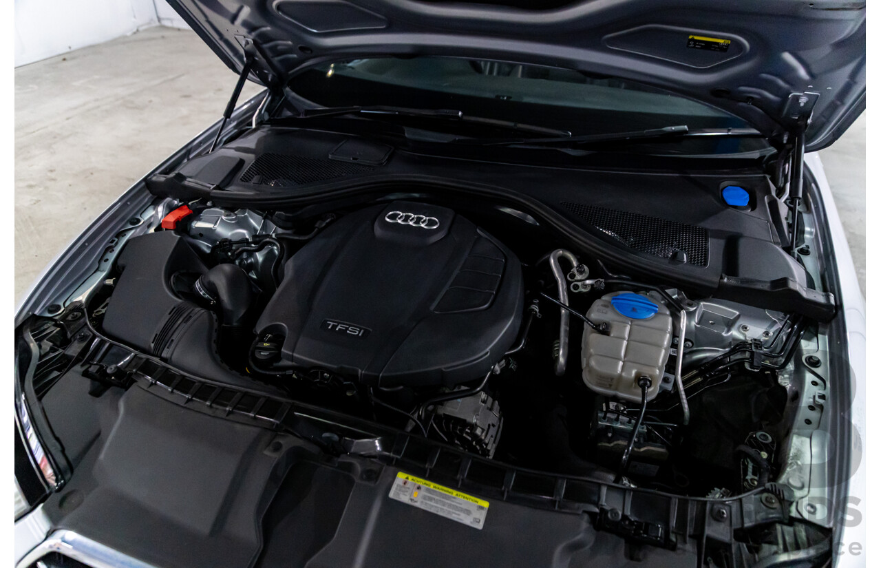 07/2017 Audi A6 S-Line 2.0 TFSI S-Tronic Quattro (AWD) 4GC MY18 4d Sedan Florett Silver Turbo 2.0L