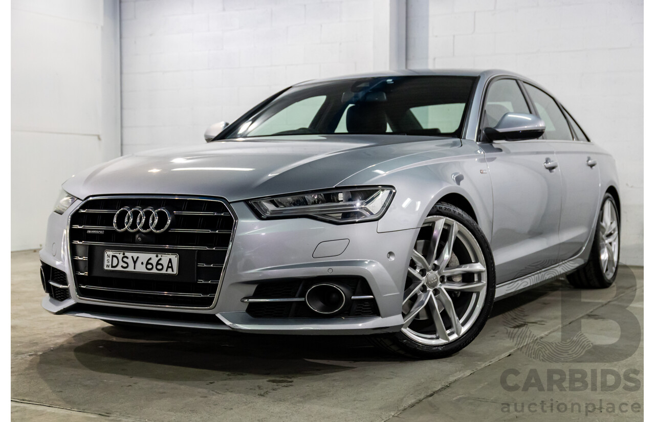 07/2017 Audi A6 S-Line 2.0 TFSI S-Tronic Quattro (AWD) 4GC MY18 4d Sedan Florett Silver Turbo 2.0L