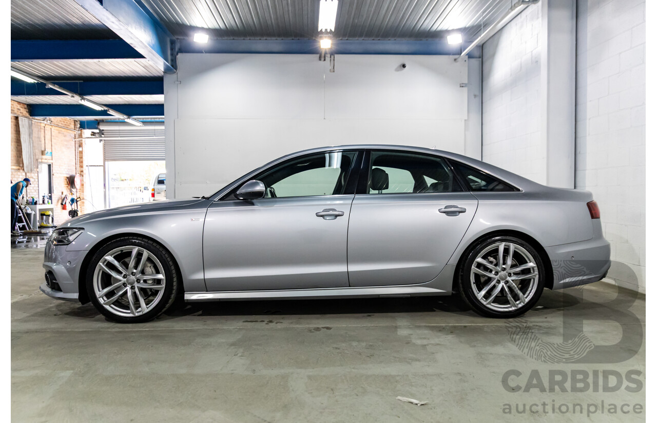 07/2017 Audi A6 S-Line 2.0 TFSI S-Tronic Quattro (AWD) 4GC MY18 4d Sedan Florett Silver Turbo 2.0L