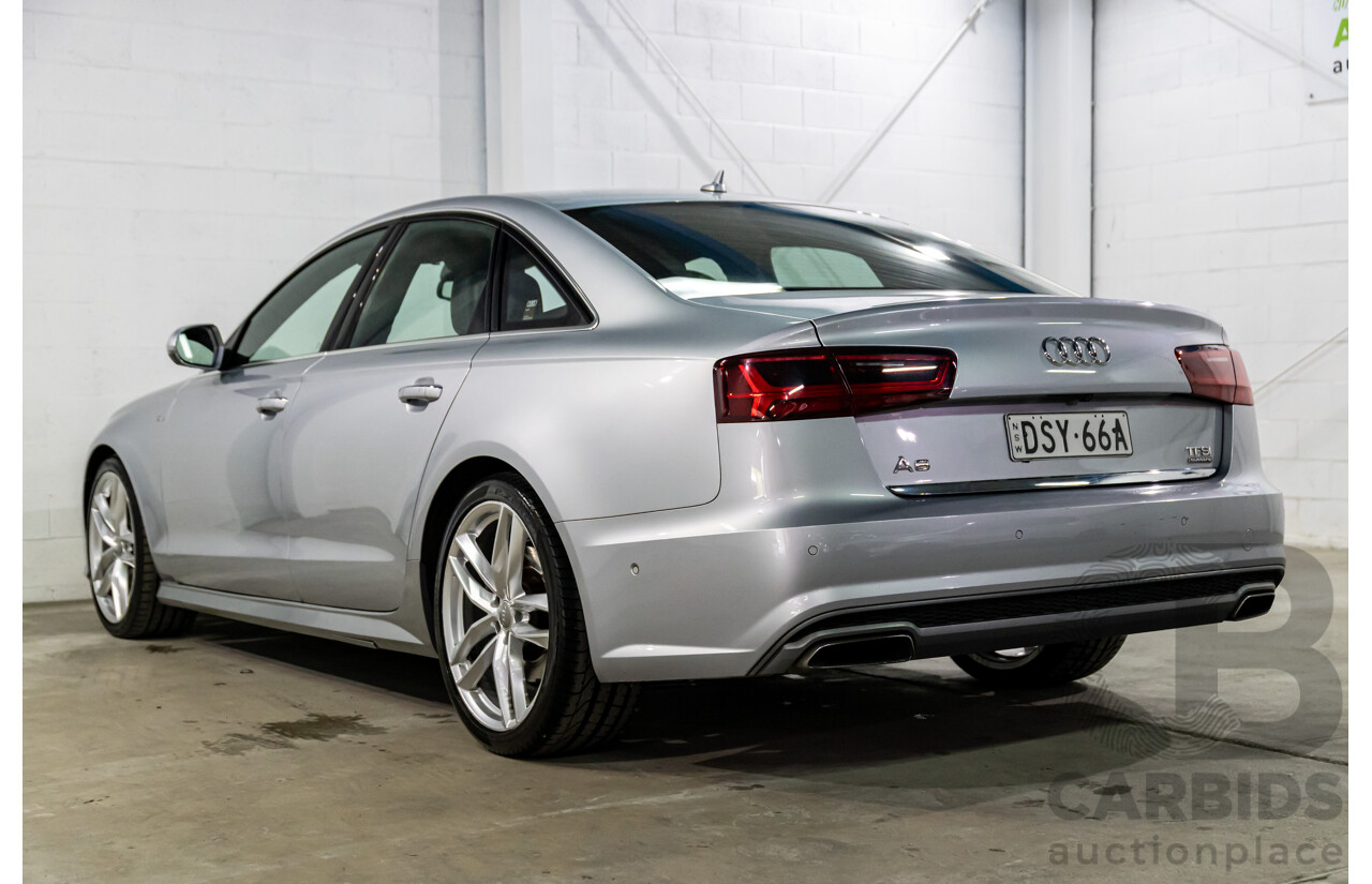 07/2017 Audi A6 S-Line 2.0 TFSI S-Tronic Quattro (AWD) 4GC MY18 4d Sedan Florett Silver Turbo 2.0L