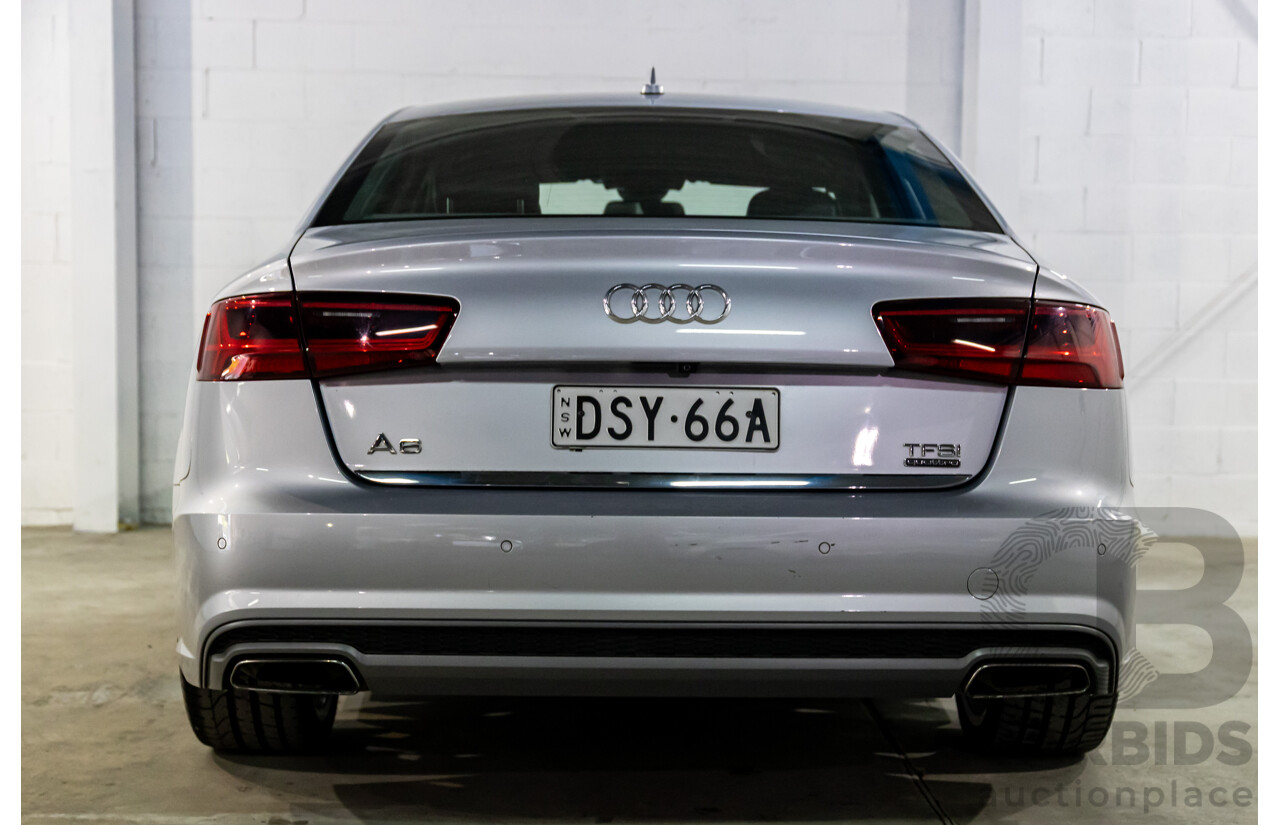 07/2017 Audi A6 S-Line 2.0 TFSI S-Tronic Quattro (AWD) 4GC MY18 4d Sedan Florett Silver Turbo 2.0L