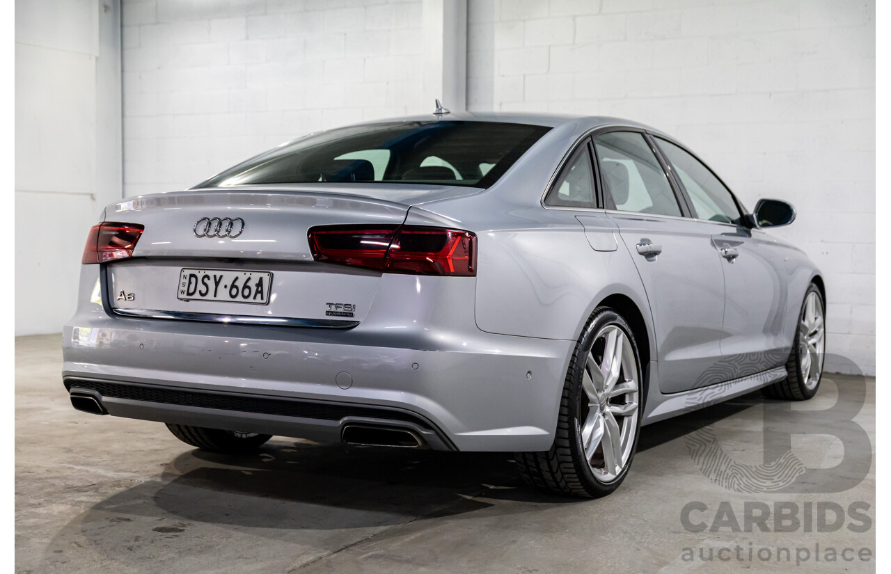 07/2017 Audi A6 S-Line 2.0 TFSI S-Tronic Quattro (AWD) 4GC MY18 4d Sedan Florett Silver Turbo 2.0L