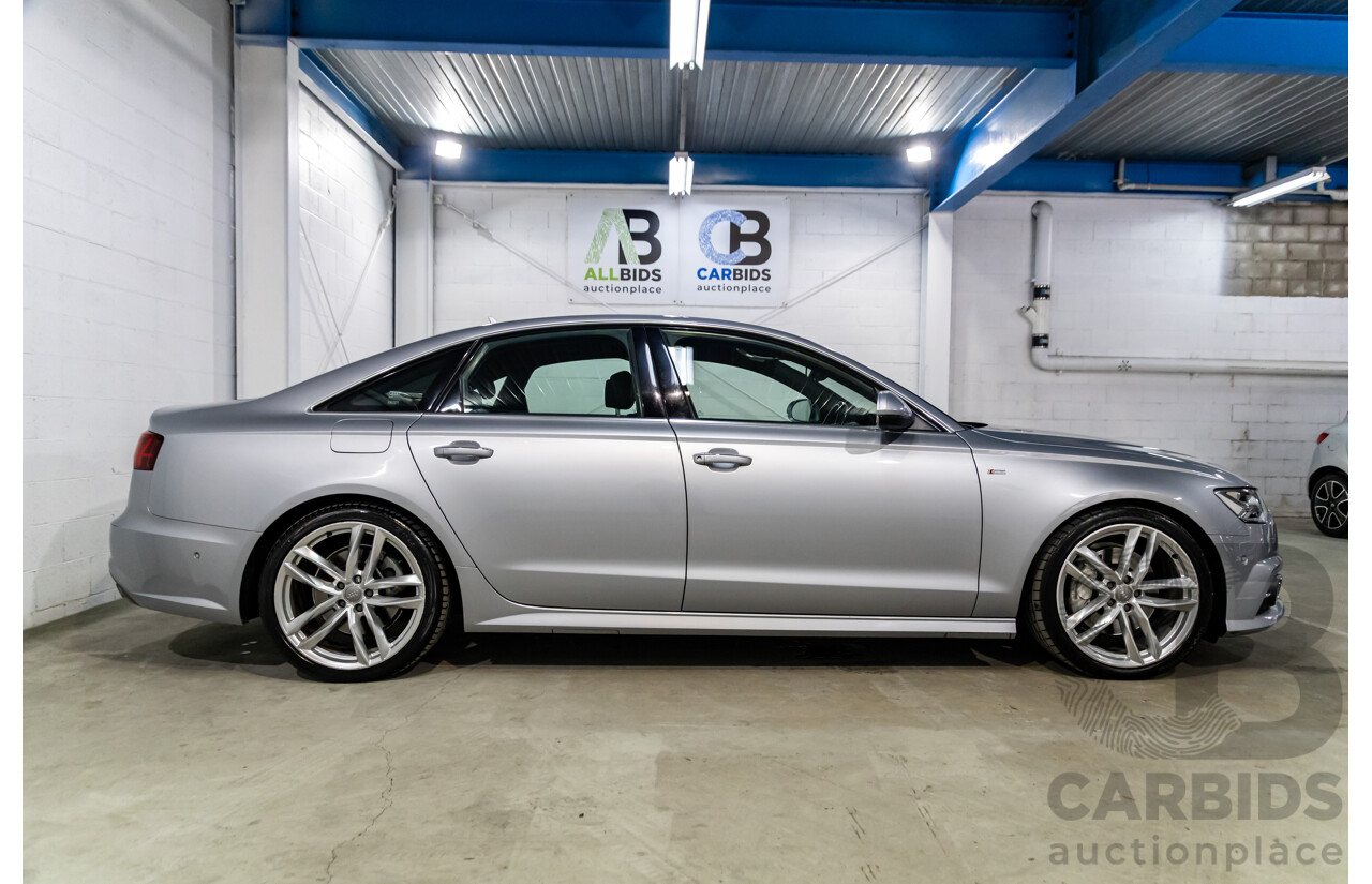 07/2017 Audi A6 S-Line 2.0 TFSI S-Tronic Quattro (AWD) 4GC MY18 4d Sedan Florett Silver Turbo 2.0L