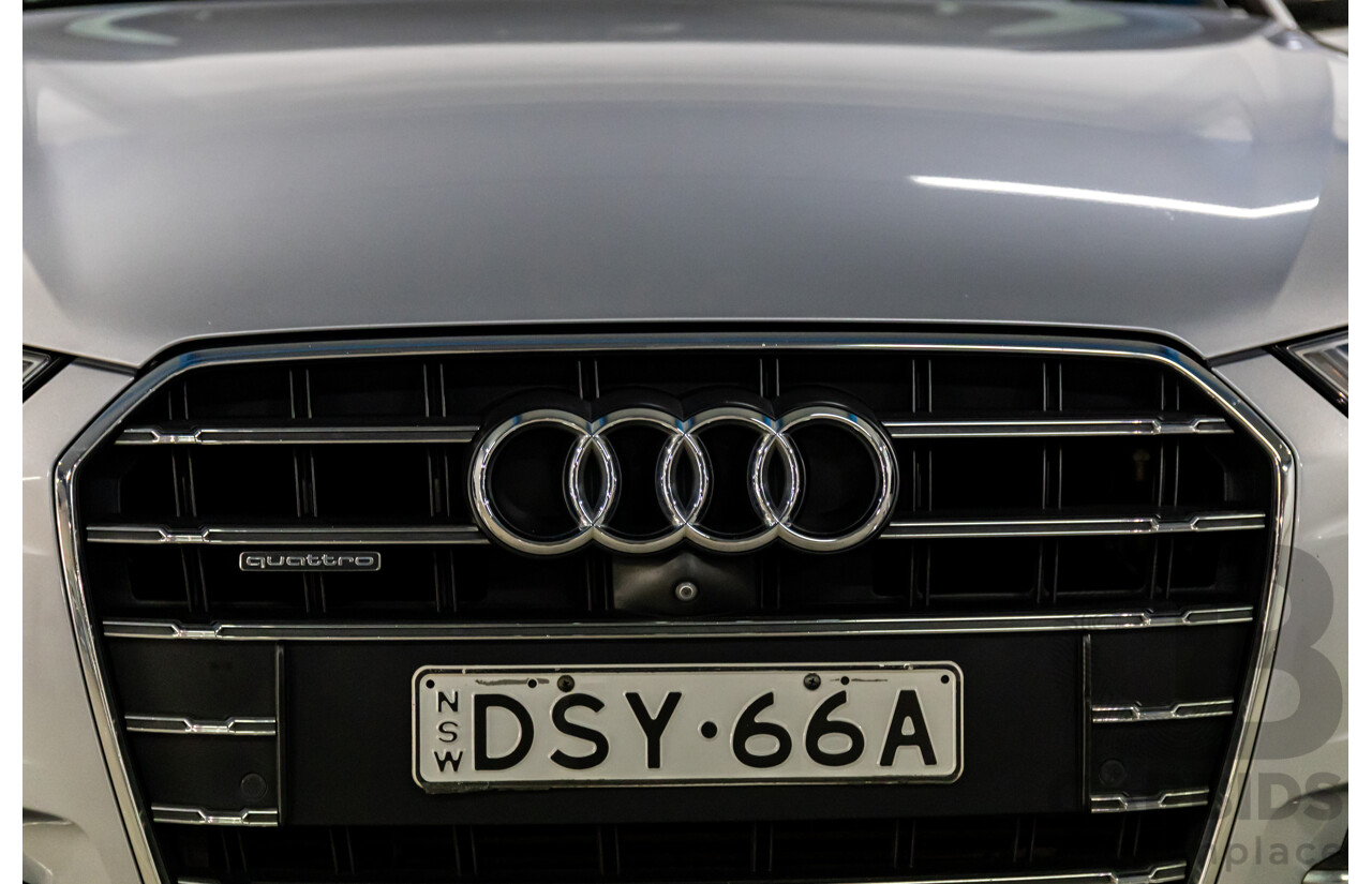 07/2017 Audi A6 S-Line 2.0 TFSI S-Tronic Quattro (AWD) 4GC MY18 4d Sedan Florett Silver Turbo 2.0L