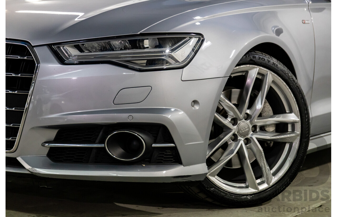 07/2017 Audi A6 S-Line 2.0 TFSI S-Tronic Quattro (AWD) 4GC MY18 4d Sedan Florett Silver Turbo 2.0L