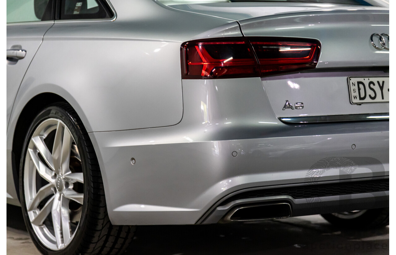 07/2017 Audi A6 S-Line 2.0 TFSI S-Tronic Quattro (AWD) 4GC MY18 4d Sedan Florett Silver Turbo 2.0L